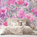 Fashionable Pink Wallpaper with Pink Flowers Tasteful