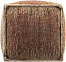 Rhuddlan Jute Rust Pouf