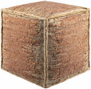 Rhuddlan Jute Rust Pouf