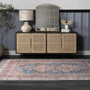 Baltinglass Rust & Blue Washable Area Rug - Clearance