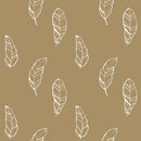 Beige Wallpaper with Feathers