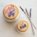 Petite Pressed Floral Candle - Roman Lavender