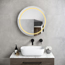 26 in. W x 30 in. H x 5.1 in. D LED Round Bathroom Medicine Cabinet with Mirror