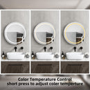 26 in. W x 30 in. H x 5.1 in. D LED Round Bathroom Medicine Cabinet with Mirror