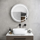 26 in. W x 30 in. H x 5.1 in. D LED Round Bathroom Medicine Cabinet with Mirror