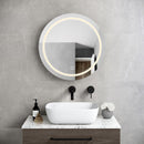 26 in. W x 30 in. H x 5.1 in. D LED Round Bathroom Medicine Cabinet with Mirror