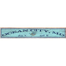 Ocean City, Maryland Blue Crab Latitude Longitude Wooden Sign | Wall Art Print on Real Wood