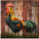 Strutting Rooster | Wall Art Print on Real Wood