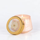 Petite Watercolor Pressed Floral Candle - Rose+ Oud