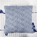 Full/Queen Blue White Navy Floral Birds On Wire Lightweight 7 Piece Quilt Set