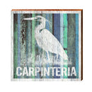 Carpinteria Heron Blue Boards | Real Wood Wall Art Print