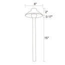 RPL8901 x12 Package Outdoor Garden Pathway Light | Low Voltage Brass Path Light