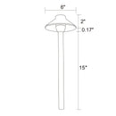 RPL8901 Outdoor Garden Pathway Light | Low Voltage Brass Path Light