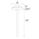 RPL8902 Outdoor Garden Pathway Light | Low Voltage Brass Path Light