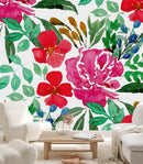 Modish Modern Brightly Flowers Wallpaper