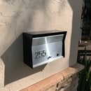 RetroBox Locking Wall Mount Mailbox in TEXTURED MATT BLACK