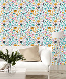 Contemporary Spring Flowers Wallpaper Fashionable
