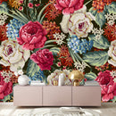 Contemporary Brightly Flowers Wallpaper Smart High-Quality