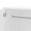 Modern White 2-Door Wardrobe Armoire Cabinet with Clothes Hanging Rod