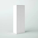 Modern White 2-Door Wardrobe Armoire Cabinet with Clothes Hanging Rod