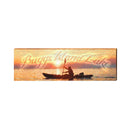 Buggs Island Lake Kayaker Sunset RUD1 | Wall Art Print on Real Wood