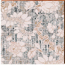 Boho Rug Pattern Light & Dark Floral | Wall Art Print on Real Wood