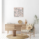 Boho Rug Pattern Light & Dark Floral | Wall Art Print on Real Wood