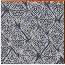 Boho Rug Pattern Navy & Grey | Wall Art Print on Real Wood