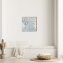 Boho Rug Pattern Light Grey Floral | Wall Art Print on Real Wood
