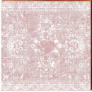 Boho Rug Pattern Pink & White | Wall Art Print on Real Wood