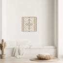 Boho Rug Pattern Brown & Grey | Wall Art Print on Real Wood