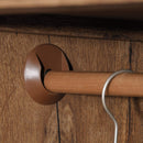 Rustic Oak Drawer and Garment Rod Wardrobe Armoire