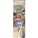 Seven Springs Winter Mountain Directional | Wall Art Print on Real Wood