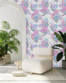 Gentle Exotic Leaves Wallpaper