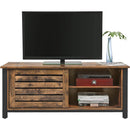 Farmhouse TV Stand Entertainment Center w/ Sliding Wood Doors for TV up to 50-in