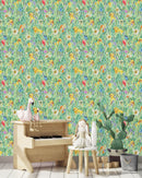 Chickens on the Grass Wallpaper