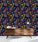 Dark Hummingbird Pattern Wallpaper