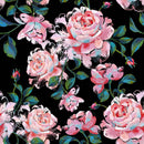 Modish Dark Wallpaper with Pink Flowers Chic Select
