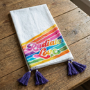 Feeling Groovy Retro Dish Towel Set of 2 in Vivid Colors