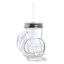Rainbow Toucan Shaped Sipper | Iridescent Glass | Cocktail or Wine Glass with Straw for Indoors or Outdoors