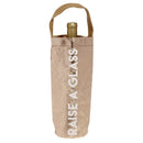 Raise a Glass Rose Gold Wine Bottle Bag | Holds Standard Wine Bottle for Gifting