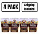 Organic Raisins | Pack of 4 | 1 lb | Shipping Included | Grain Place Foods