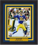 Jared Goff in Action Los Angeles Rams NFL Football 8" x 10" Framed and Matted Photo