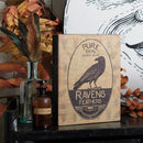 Ravens Feathers Box Sign | Wall Desk Rustic Wooden Box Sign | 6" x 8"