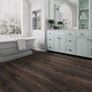 SPC Vinyl Rigid Core 7" Width 60" RL, 6mm Thick, 1.5mm IXPE Raw Umber, Invicta Floors - Mazzia Collection bath view 3