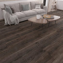 SPC Vinyl Rigid Core 7" Width 60" RL, 6mm Thick, 1.5mm IXPE Raw Umber, Invicta Floors - Mazzia Collection living room view 3