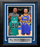 Ray Allen & Steph Curry 3-Point Record-Breaking Celebration 8" x 10" Framed Basketball Photo