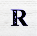 Monogram Address Sign - Metal Wall Art