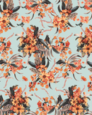 Springtime Wallpaper, orange and blue