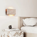 Rectangle Grille Travertine Wall Lamp